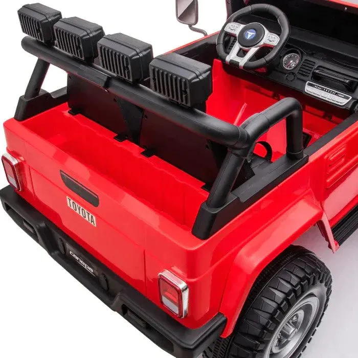 2025 Licensed Toyota 24V FJ-40 | 4x4 Ride On Car Upgraded 2 Seater | Leather Seats | Rubber Tires | Remote