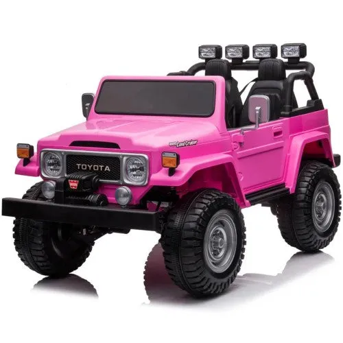 2025 Licensed Toyota 24V FJ-40 | 4x4 Ride On Car Upgraded 2 Seater | Leather Seats | Rubber Tires | Remote