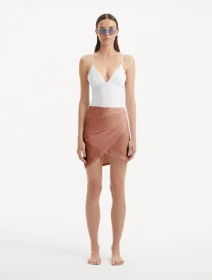 Antonia Brown Satin Skirt