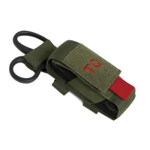 Army OD Green MOLLE Tactical Tourniquet and Shear Holder Pouch