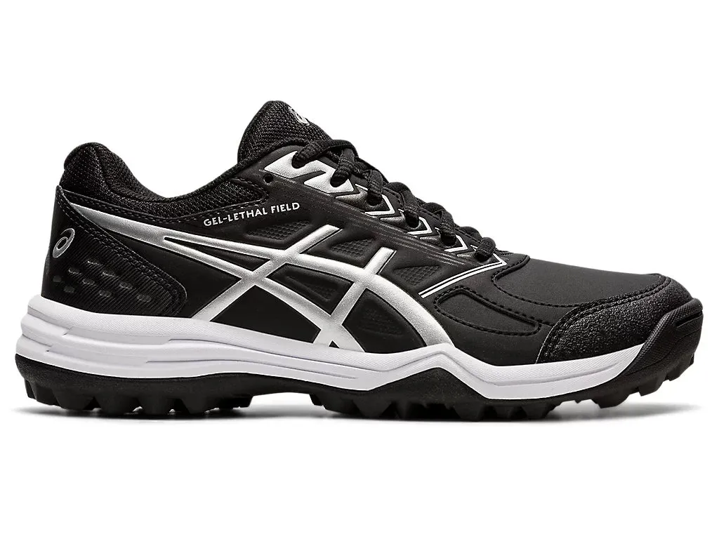 Asics Gel Lethal Field - Black/Pure Silver Cricket Shoes