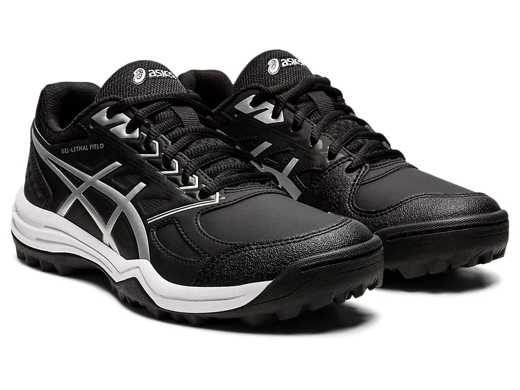 Asics Gel Lethal Field - Black/Pure Silver Cricket Shoes