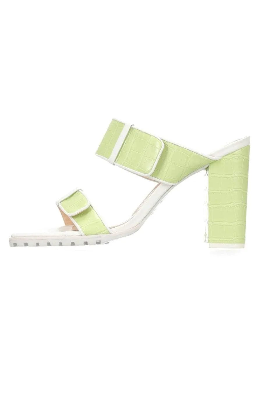 Billie Heel White Green