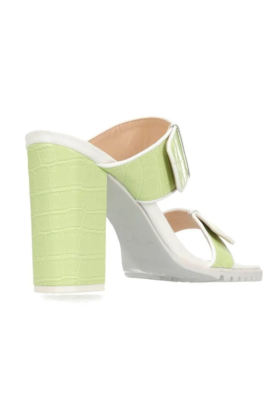 Billie Heel White Green