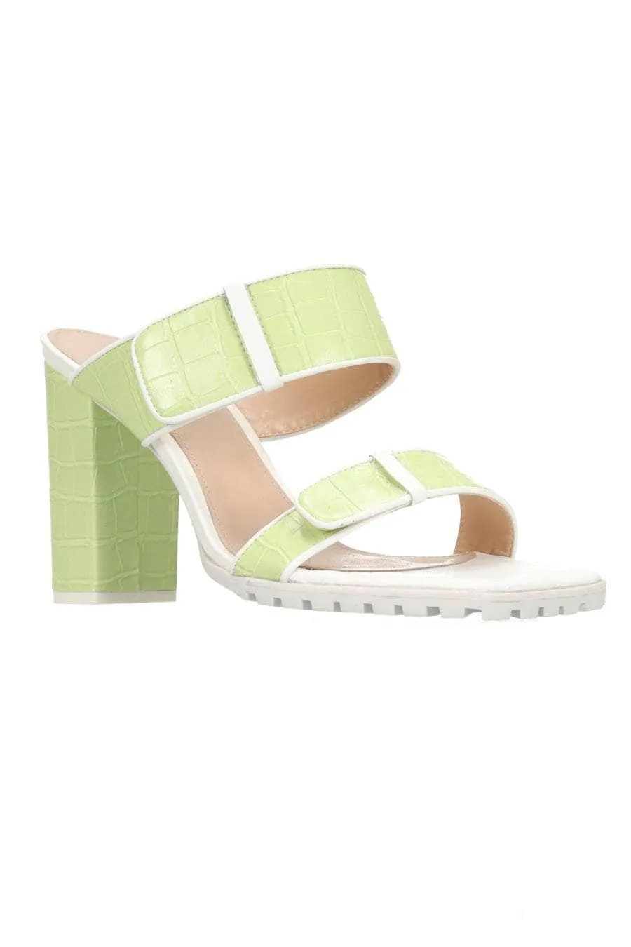 Billie Heel White Green