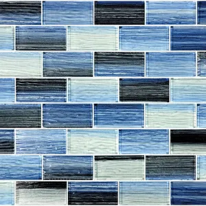 Black Blend, 1.5" x 3" - Glass Tile
