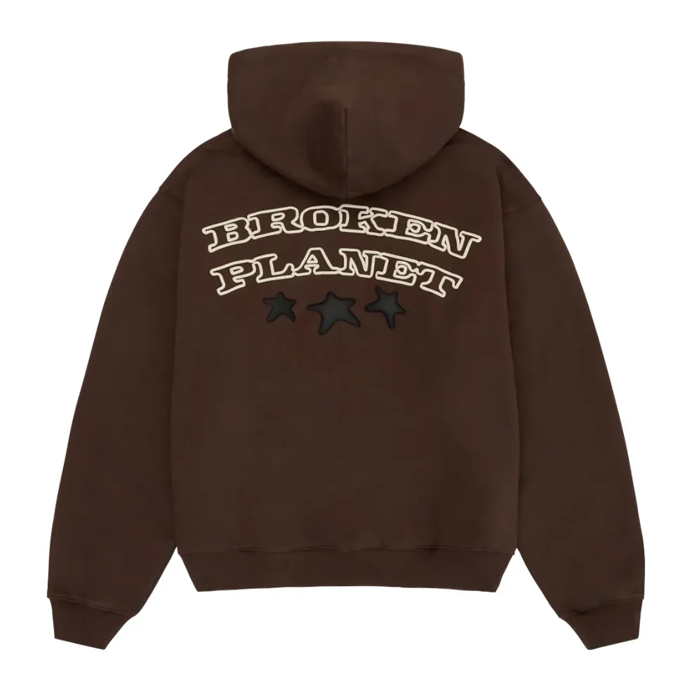 Broken Planet Market Out of Service Hoodie Mocha Brown