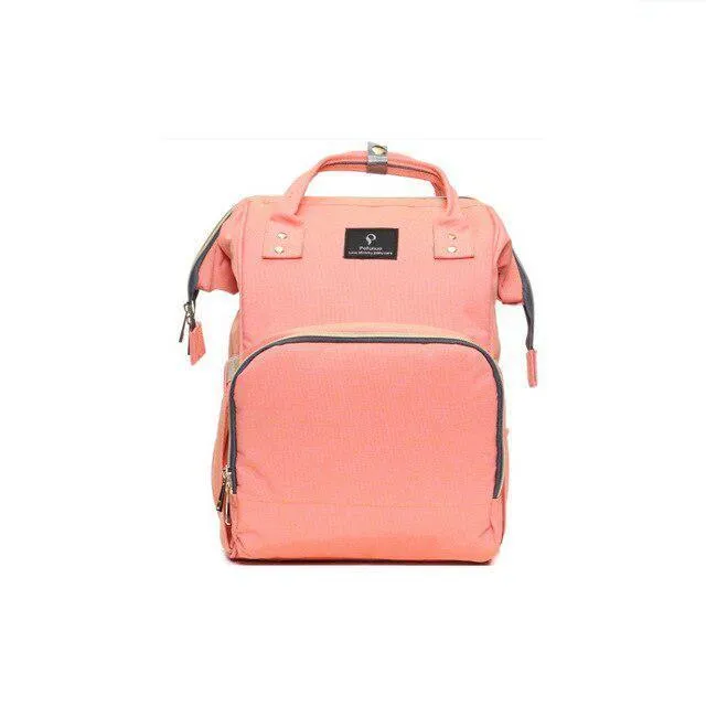 Chic Canvas Diaper Backpack - Stylish Baby Bag for Contemporary Parents