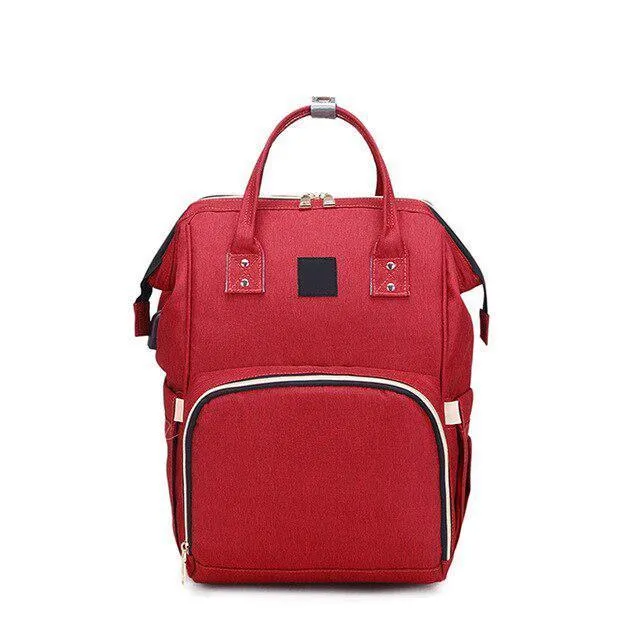 Chic Canvas Diaper Backpack - Stylish Baby Bag for Contemporary Parents