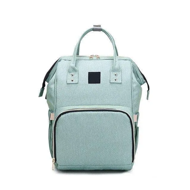 Chic Canvas Diaper Backpack - Stylish Baby Bag for Contemporary Parents