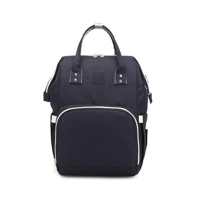 Chic Canvas Diaper Backpack - Stylish Baby Bag for Contemporary Parents
