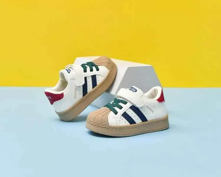 Children's Casual Shoes - Sneakers with Soft Striped Pattern - TSS291