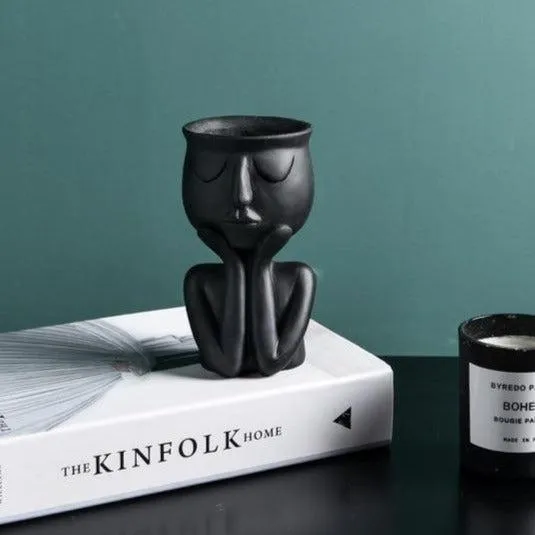 Contemporary Abstract Head Sculpture Vase for Stylish Interiors