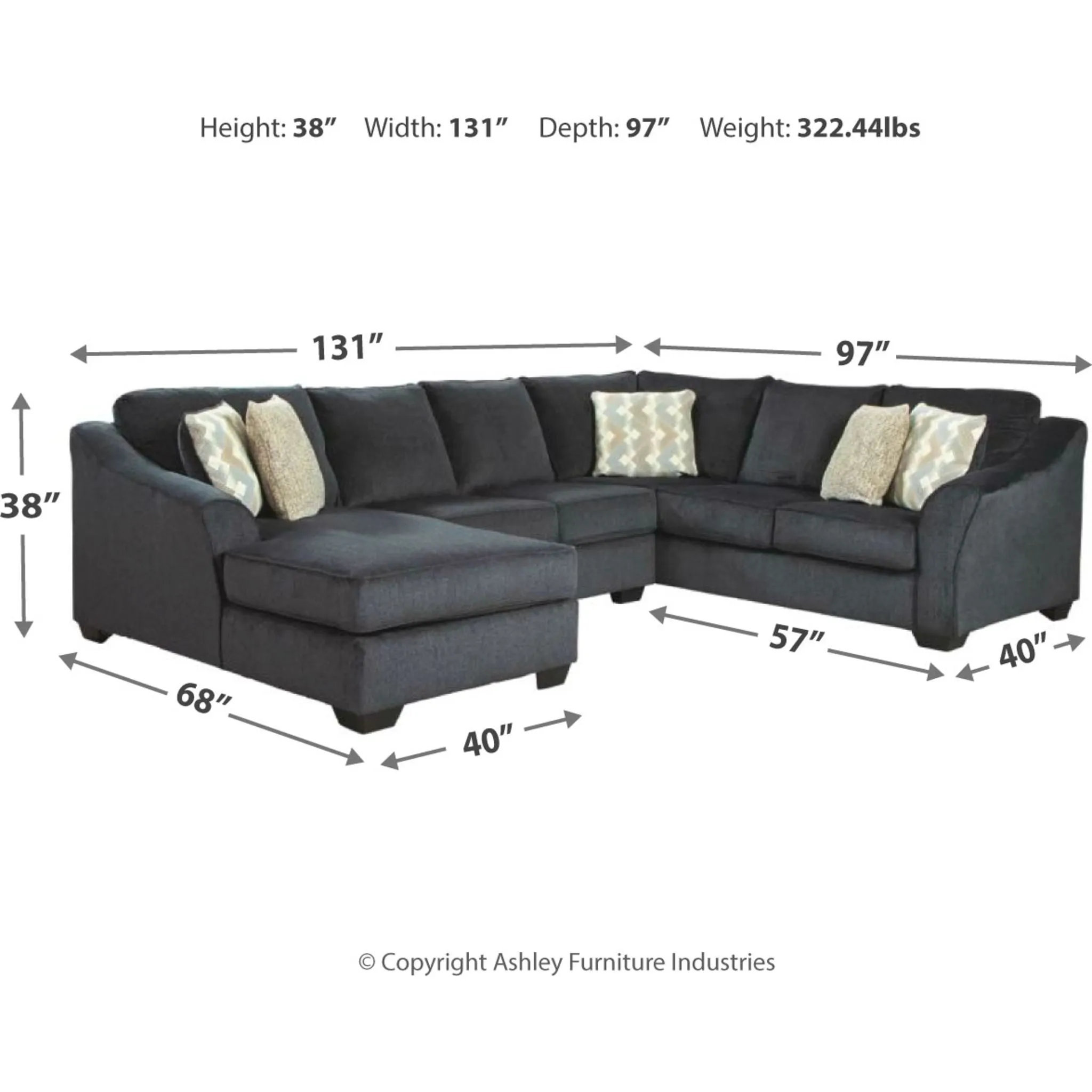 Eltmann 3 Piece Sectional