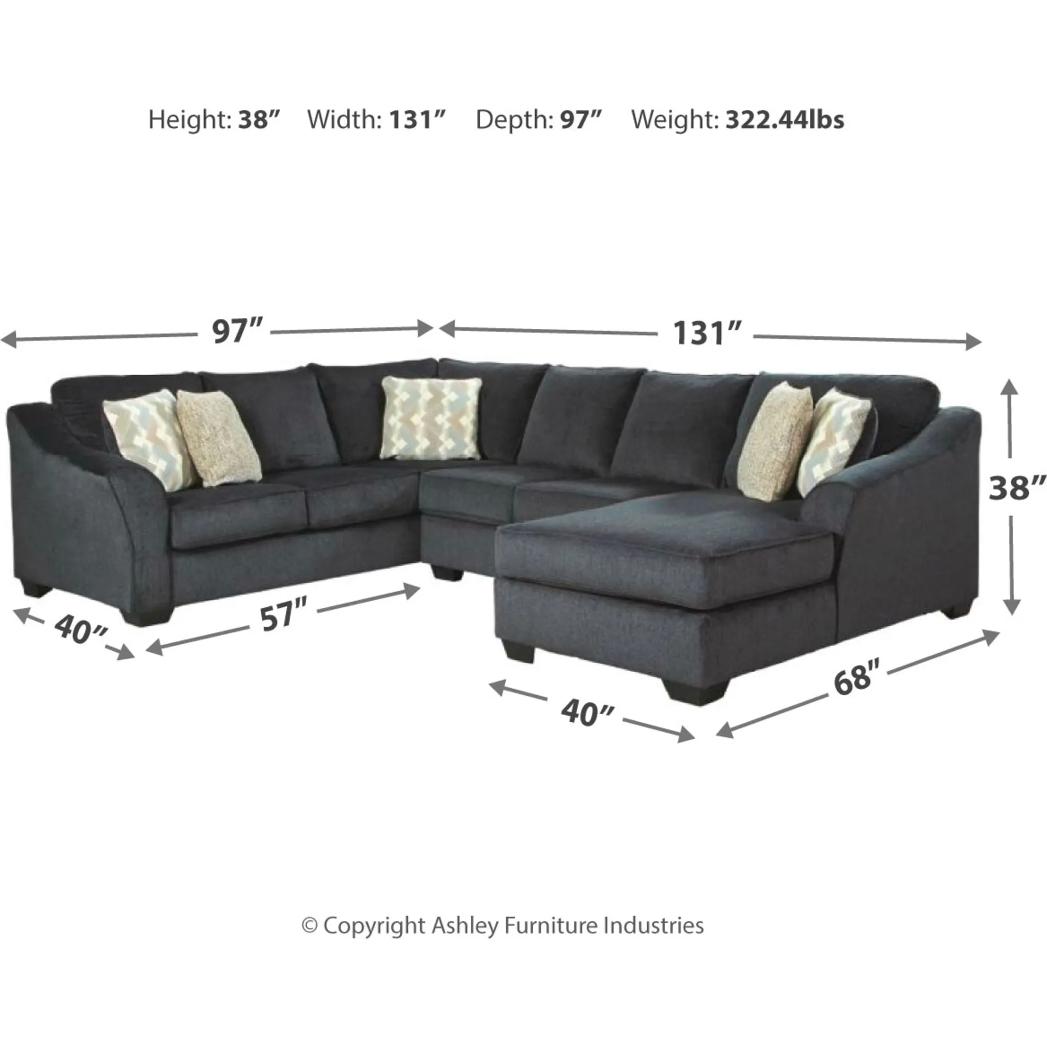 Eltmann 3 Piece Sectional