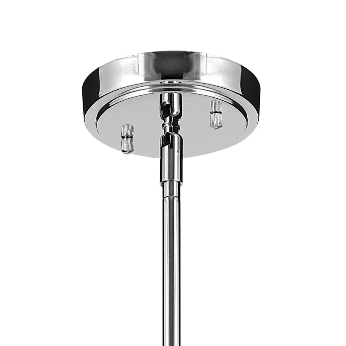 Everly 18" 1-Light Mini Pendant Light with Clear Seeded Glass, Chrome Finish