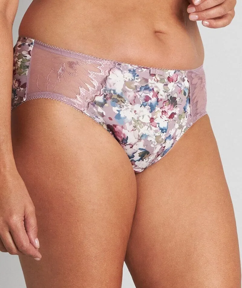 Fayreform Thoughtful Boyleg Brief - Elderberry Floral Print