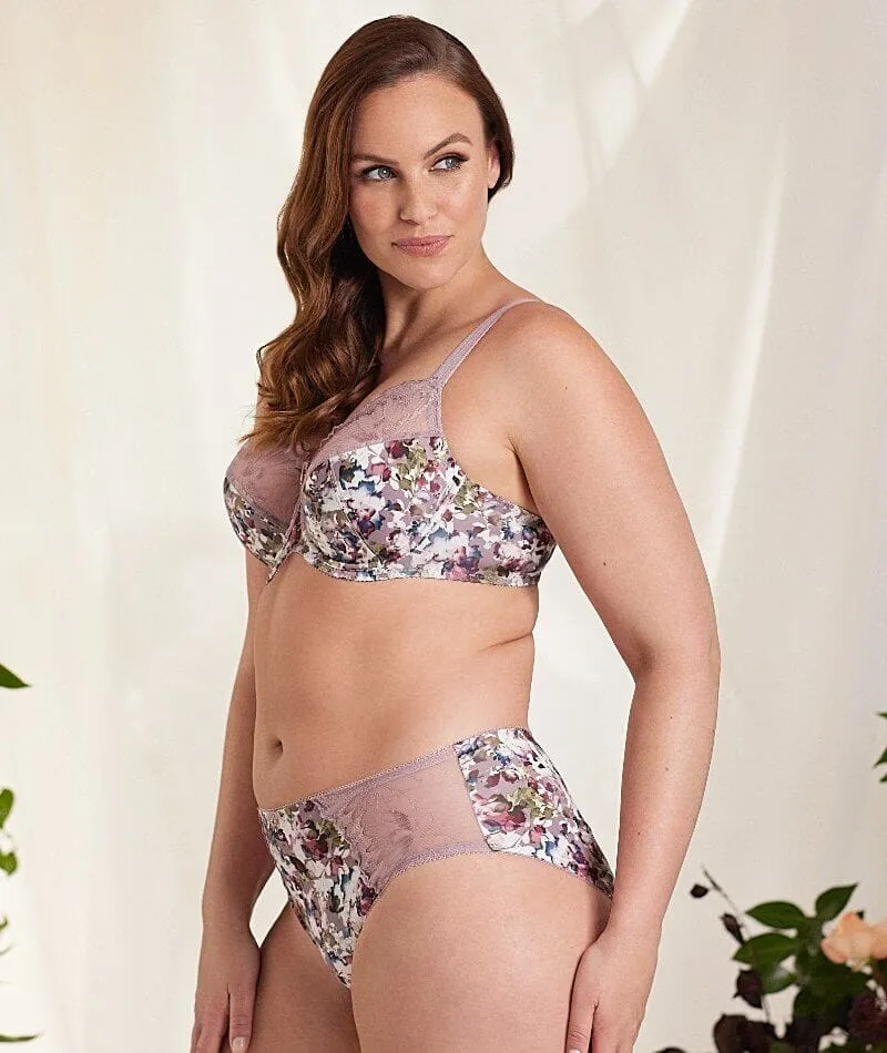 Fayreform Thoughtful Boyleg Brief - Elderberry Floral Print