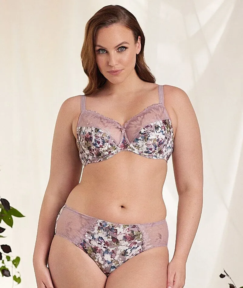 Fayreform Thoughtful Boyleg Brief - Elderberry Floral Print