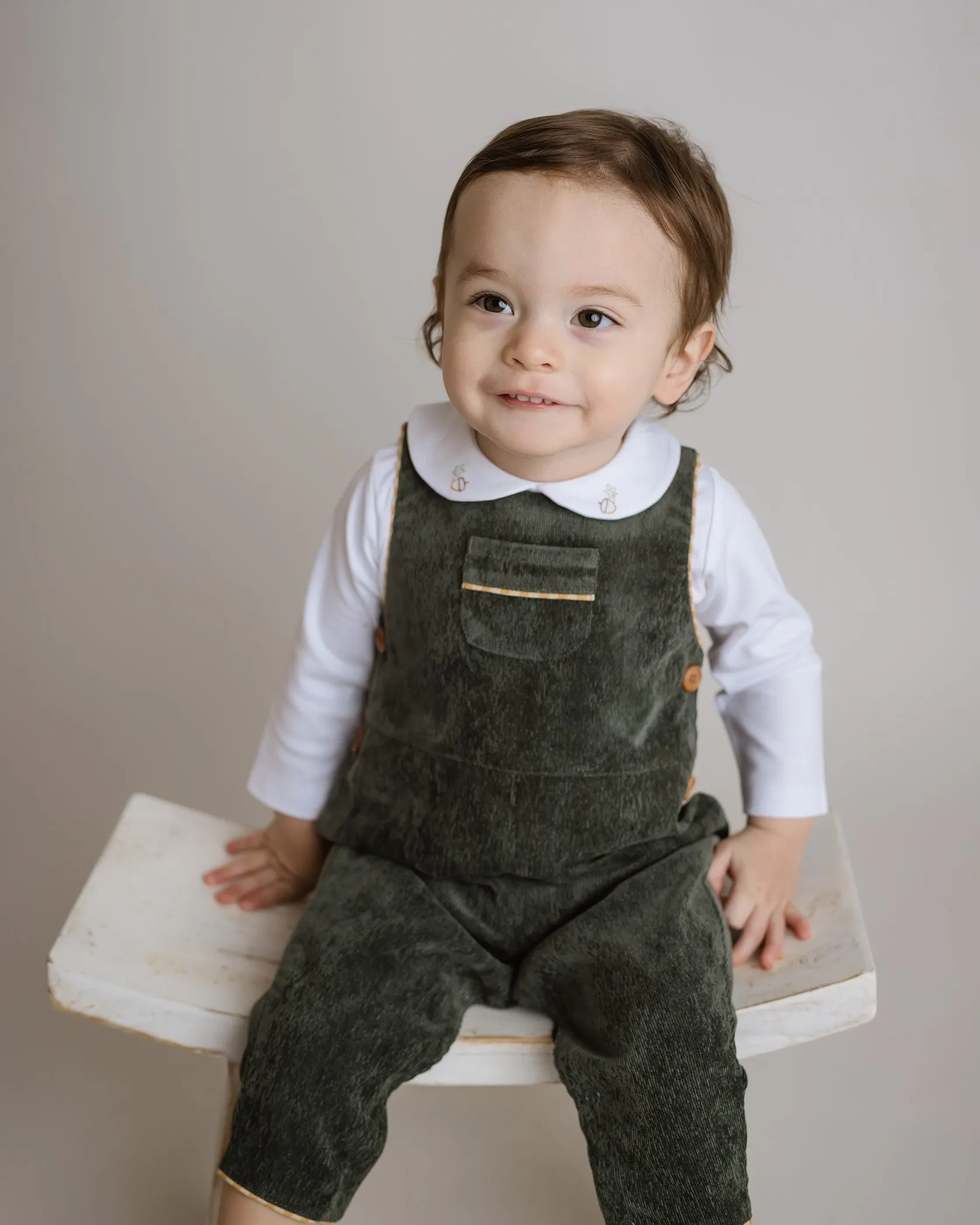 Forest Green Corduroy Overalls