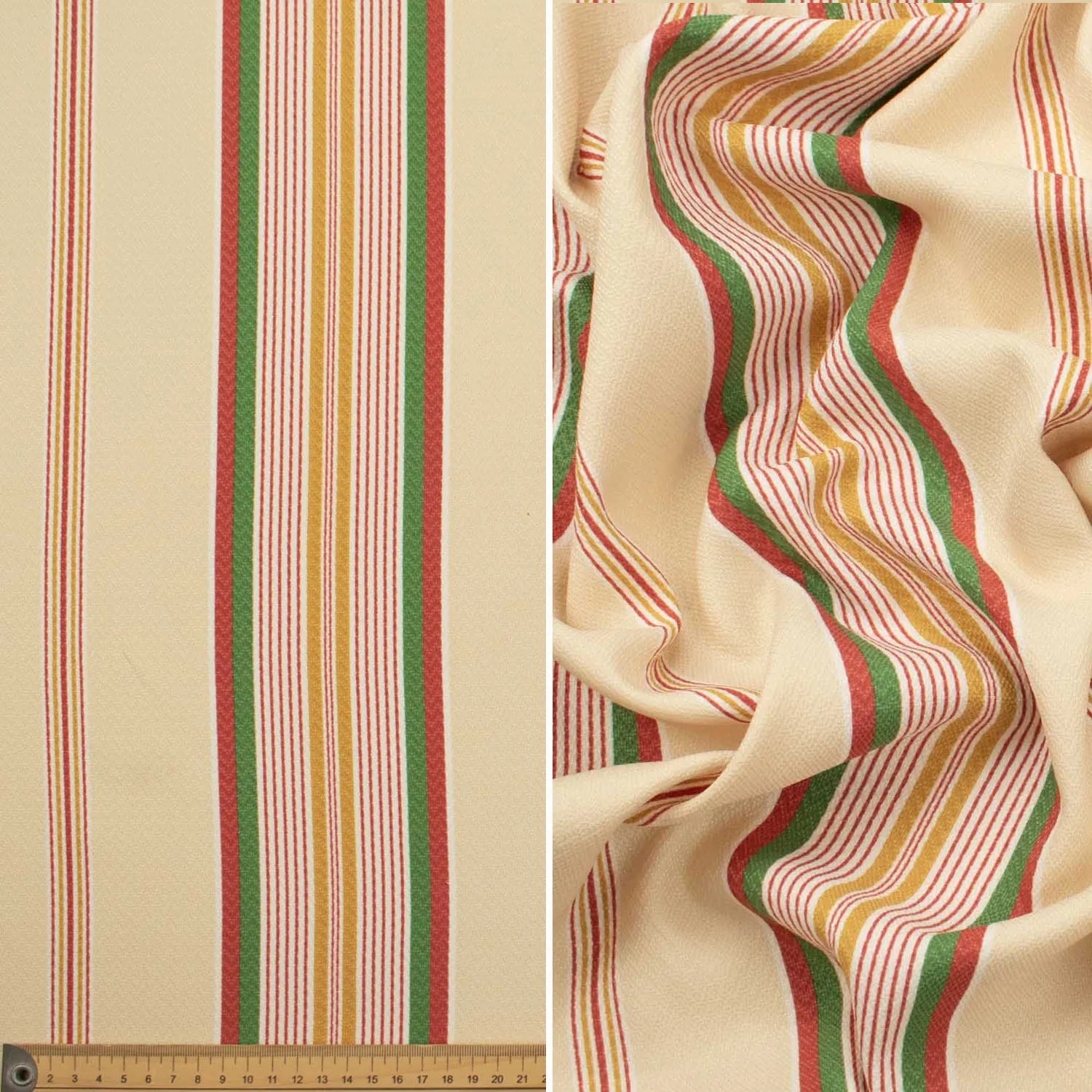 Geometric Stripes & Checks Printed Curtaining/Upholstery Fabric 150cm