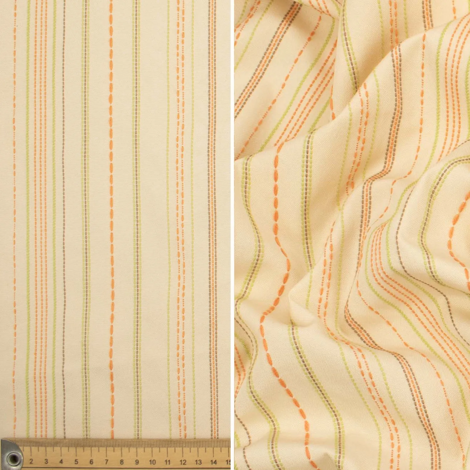 Geometric Stripes & Checks Printed Curtaining/Upholstery Fabric 150cm