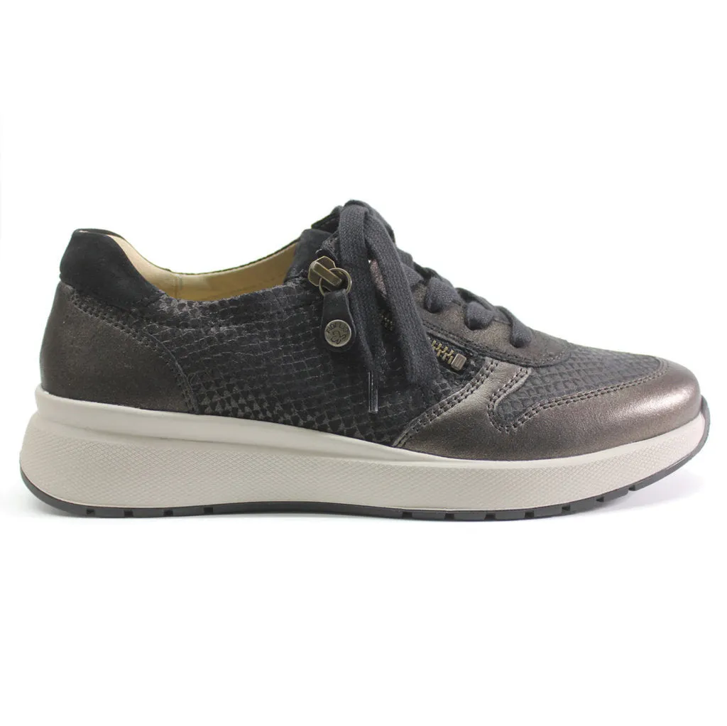 Heaven Leather Women's Low-top Zip & Lace Shoes