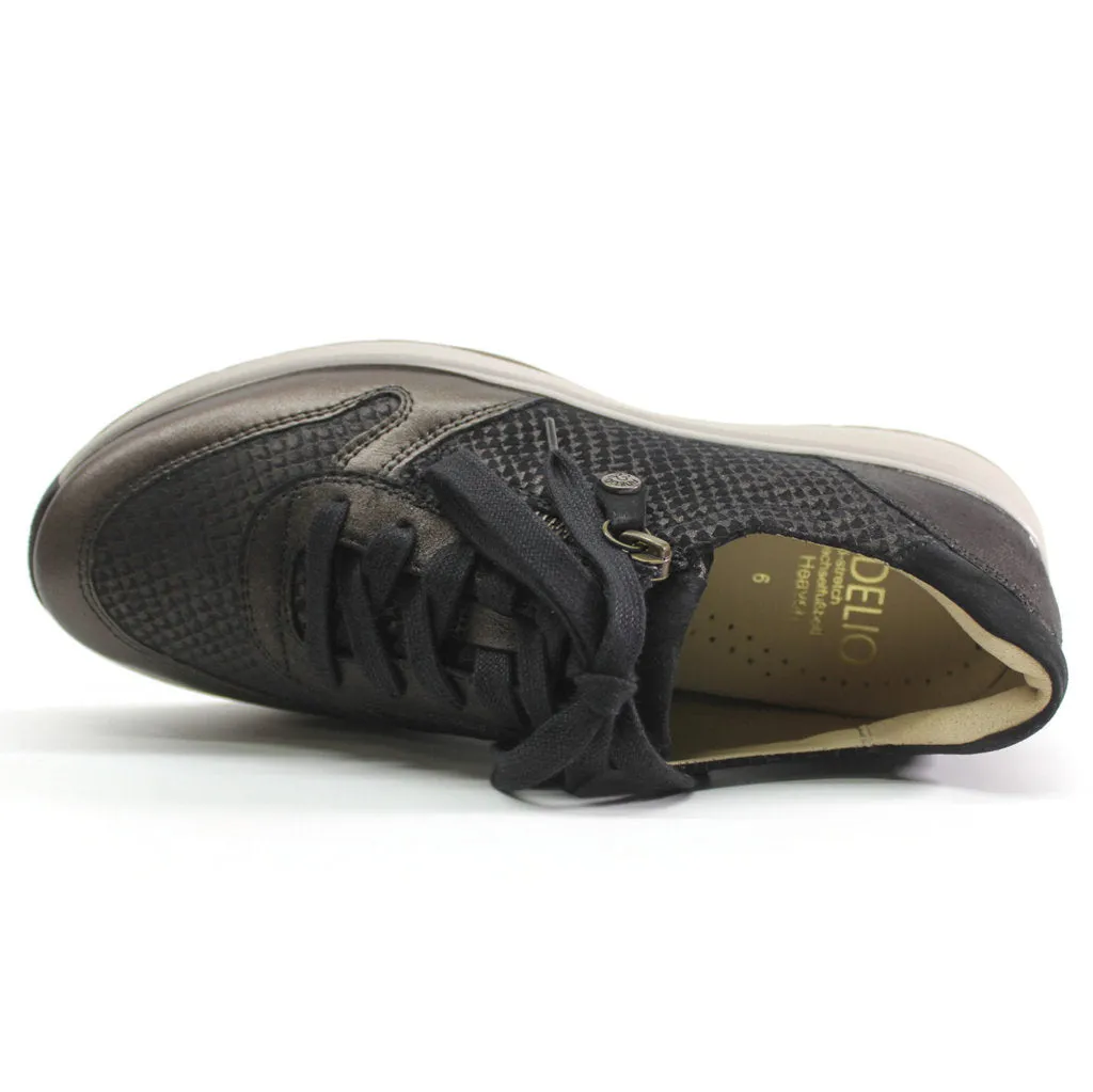 Heaven Leather Women's Low-top Zip & Lace Shoes