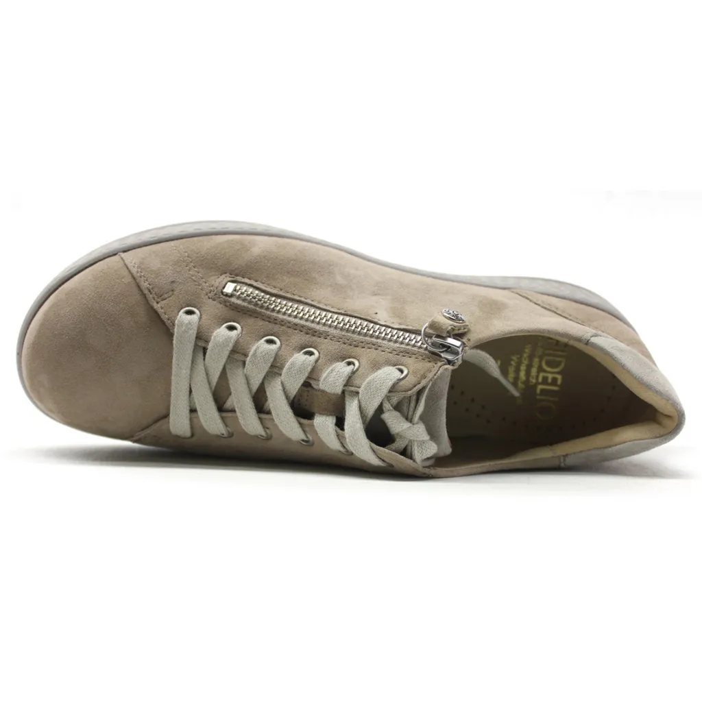 Holiday Leather Women's Low-top Zip & Lace Shoes