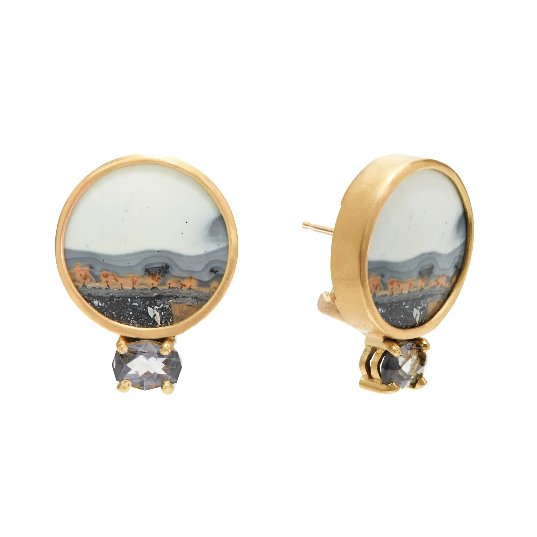 Landscape: Sky, Breeze Small Earclips