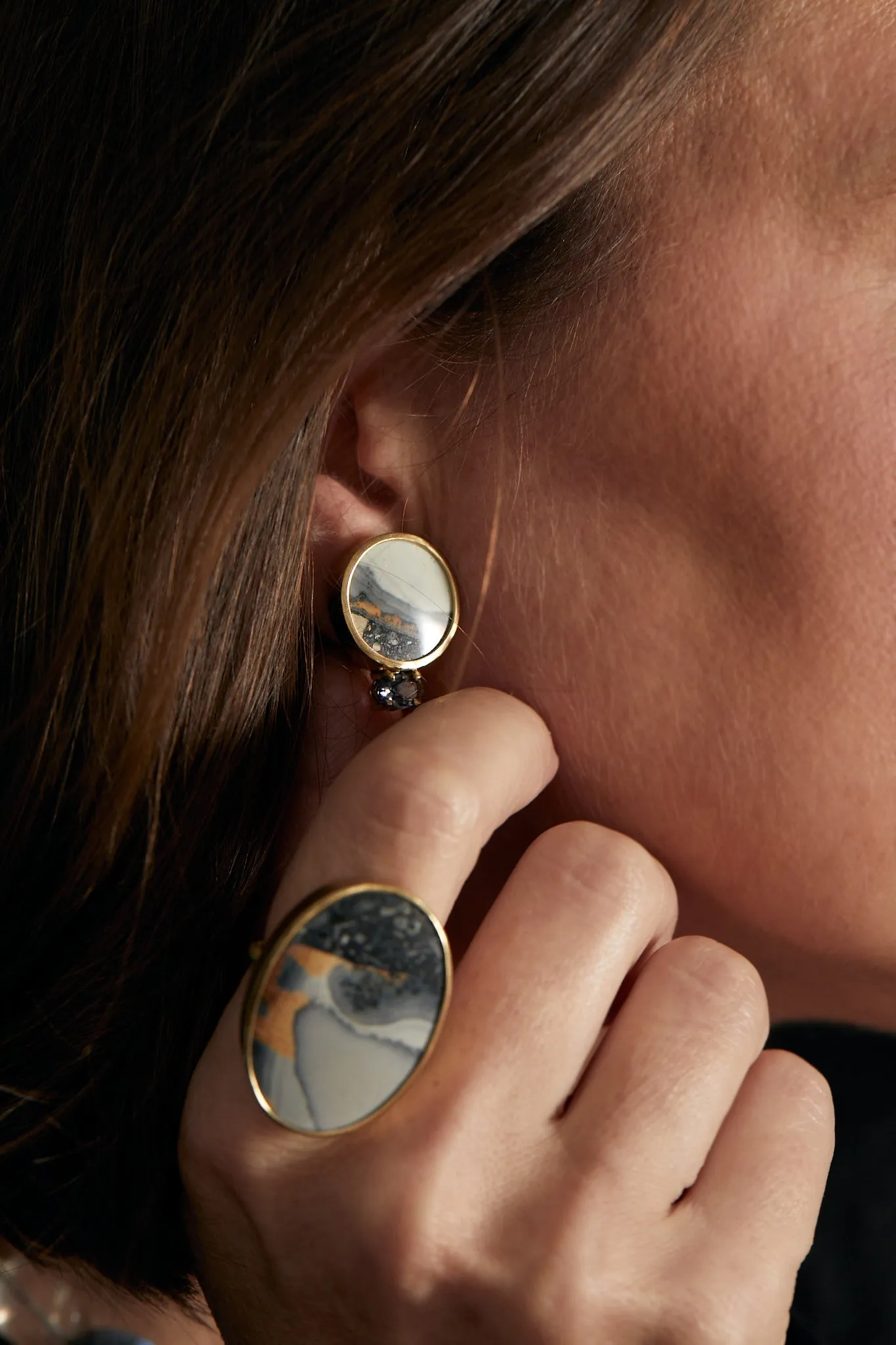 Landscape: Sky, Breeze Small Earclips