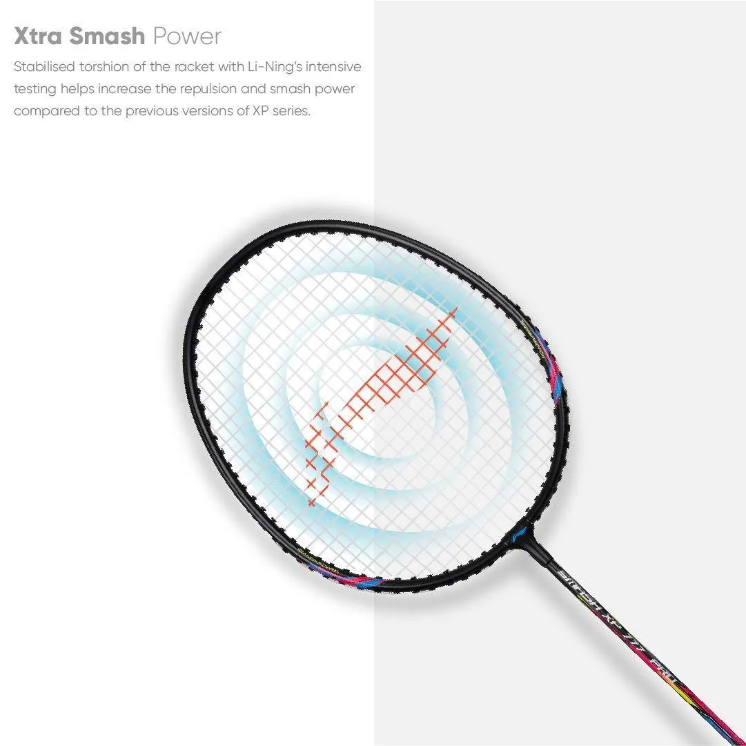 Li-Ning XP 777 PRO Strung Badminton Racket - Black/Pink (Set of 2)