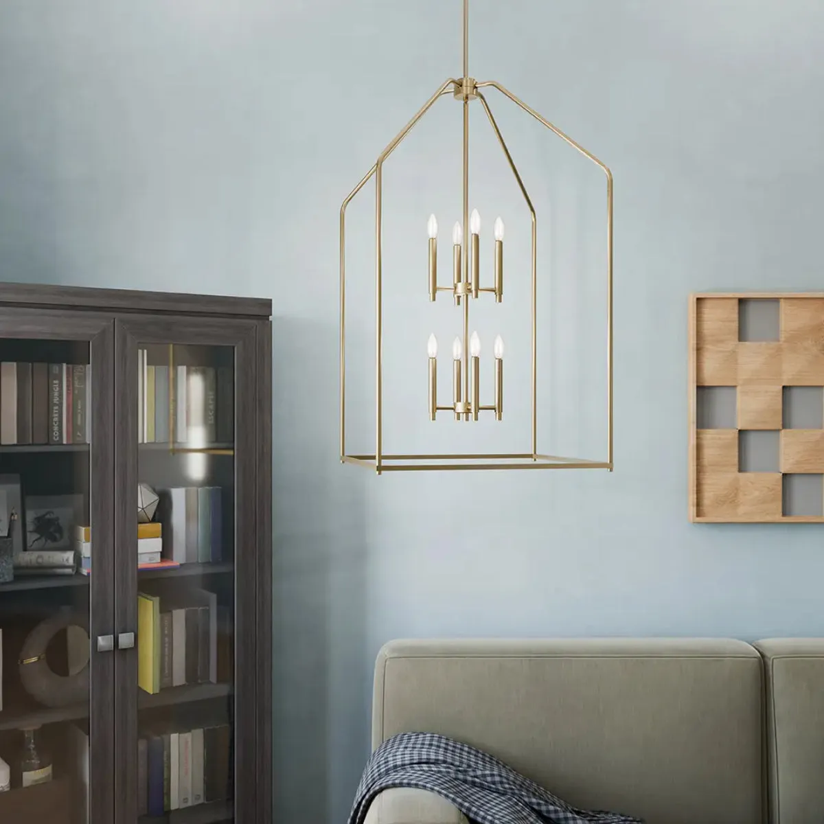 Madden 24" 8-Light Pendant Light, Champagne Bronze Finish