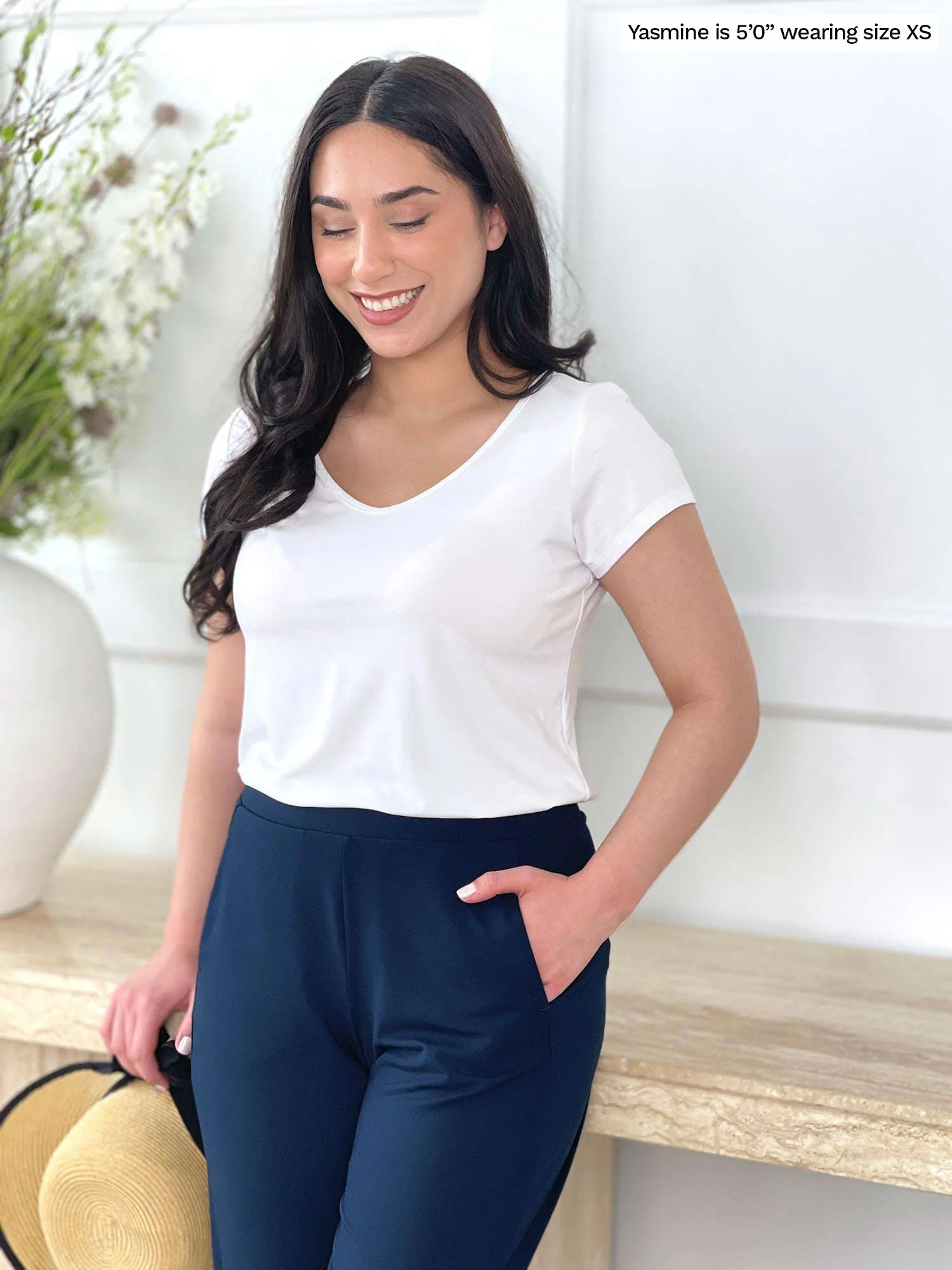 Marianna reversible neckline classic tee