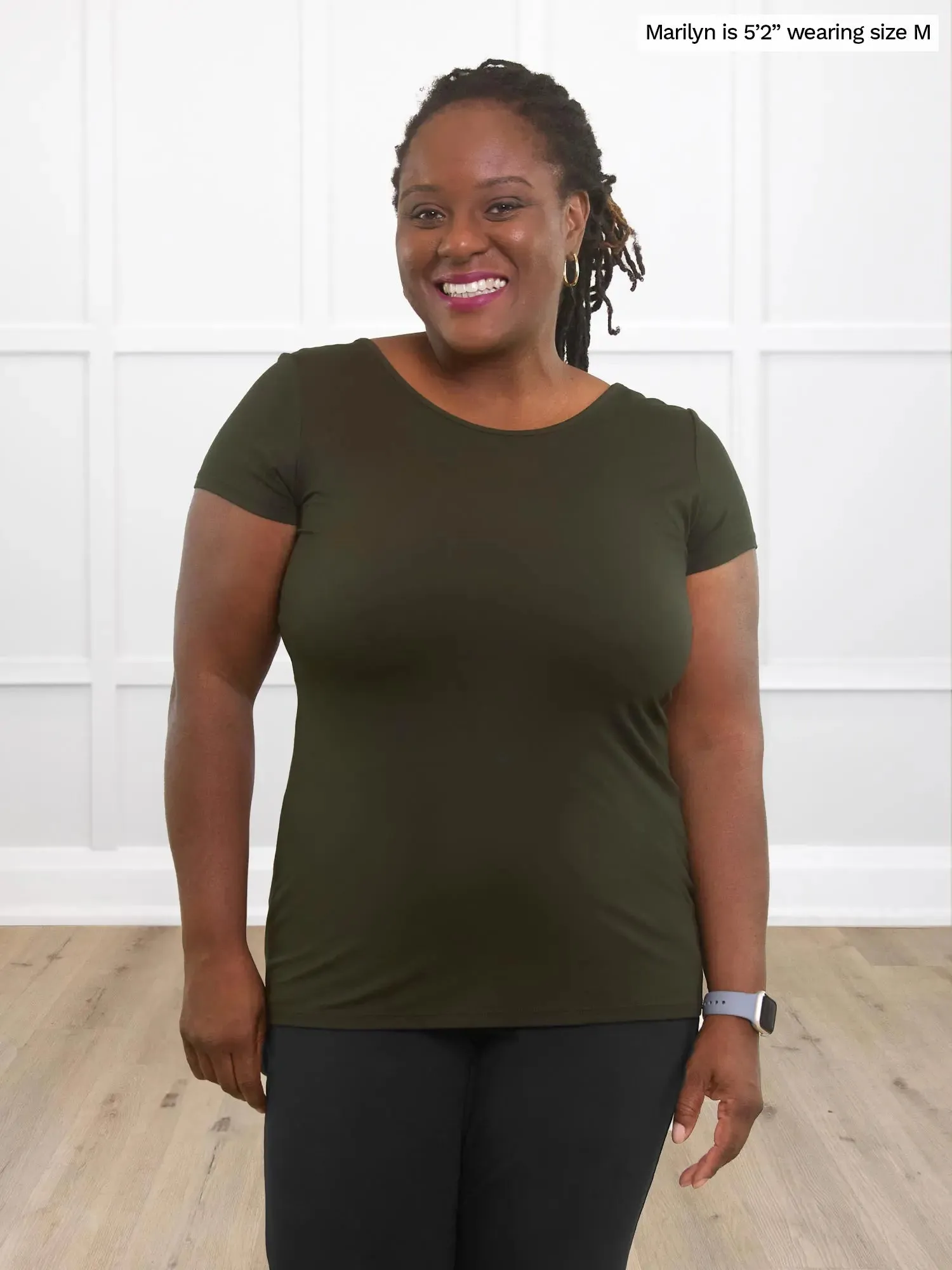 Marianna reversible neckline classic tee