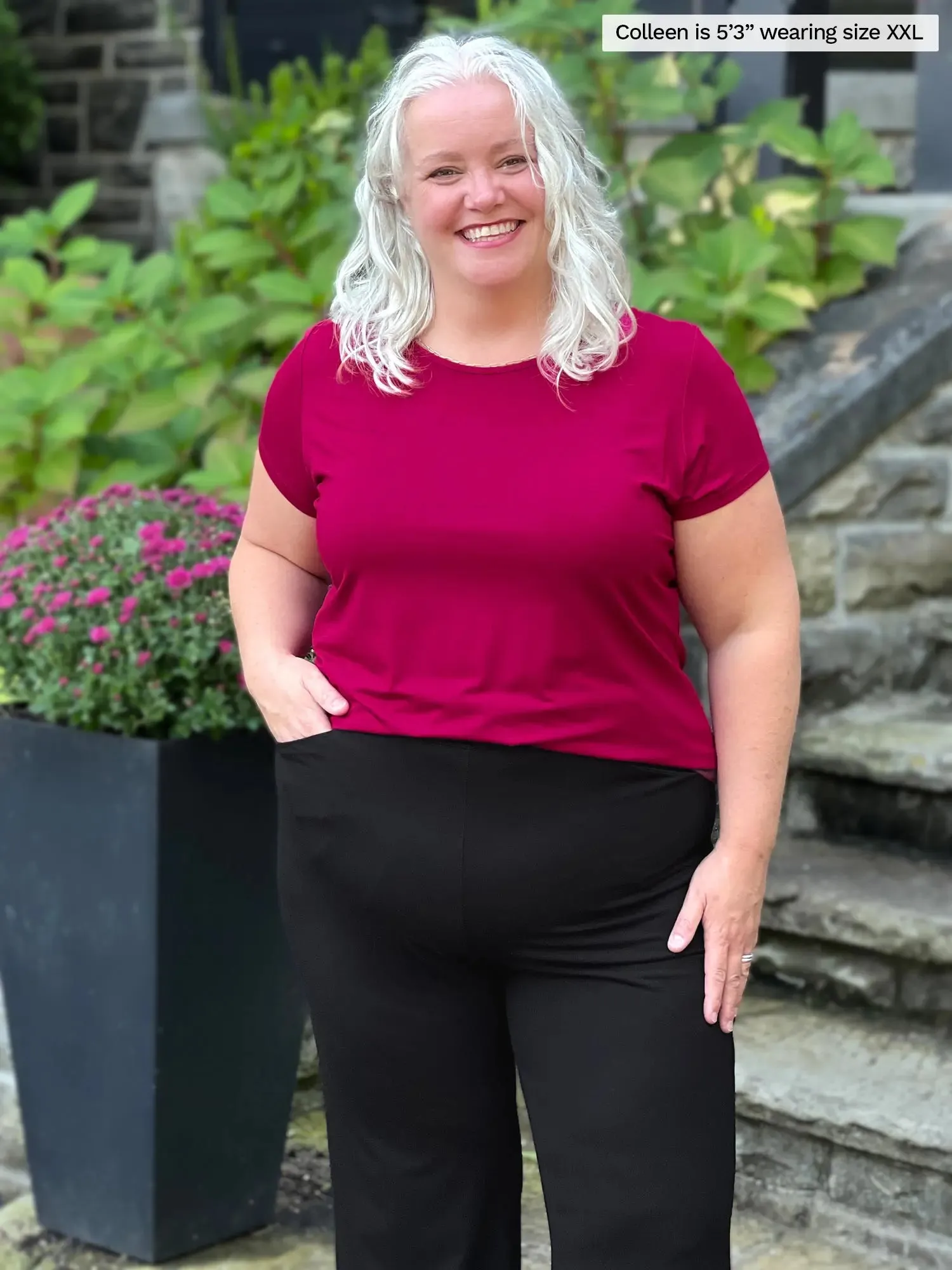 Marianna reversible neckline classic tee