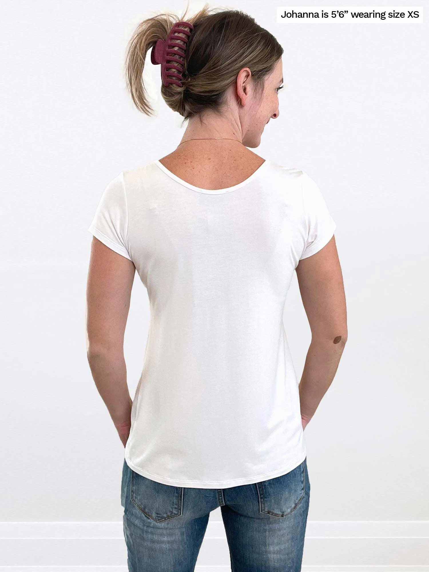 Marianna reversible neckline classic tee