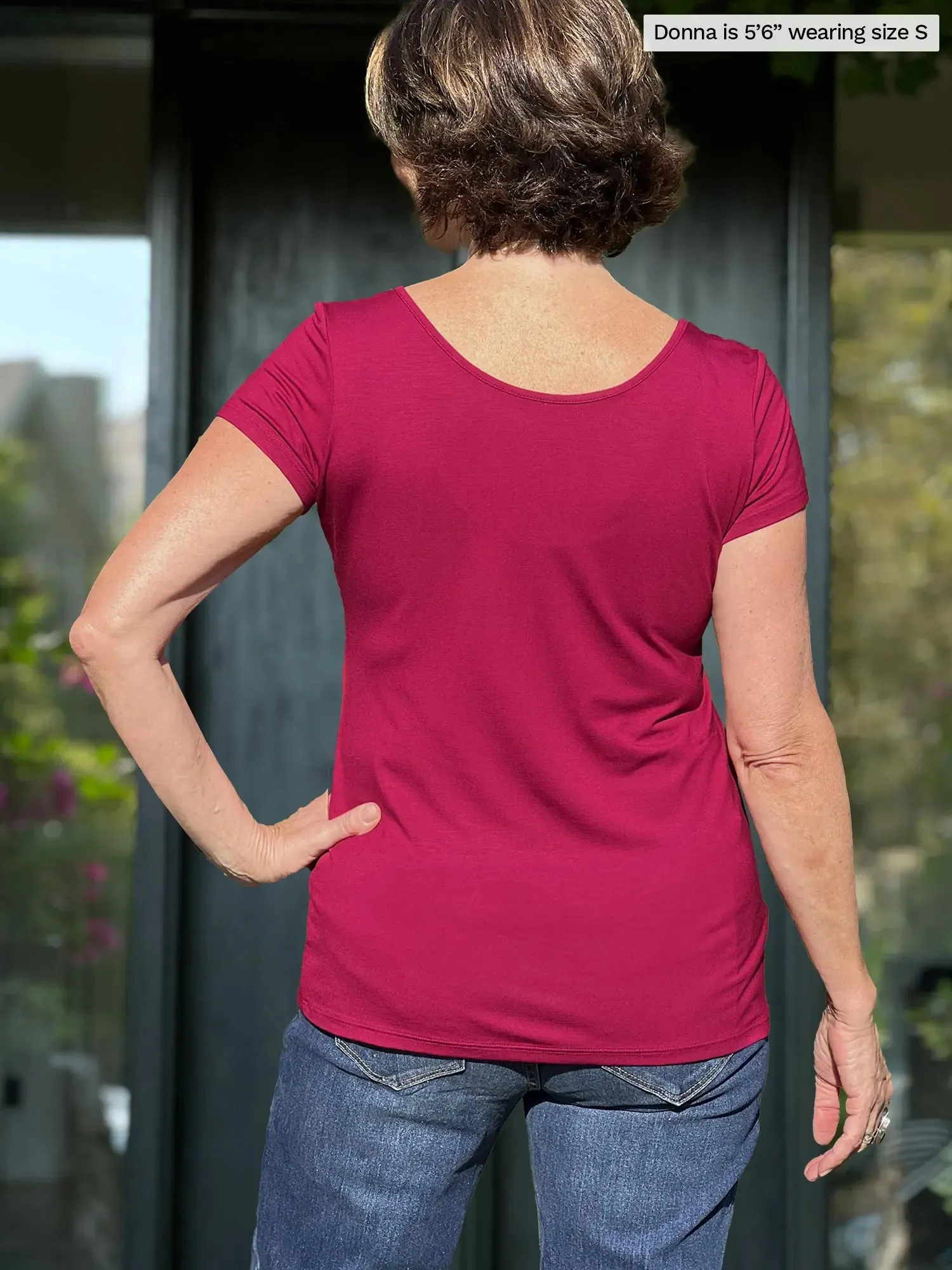 Marianna reversible neckline classic tee