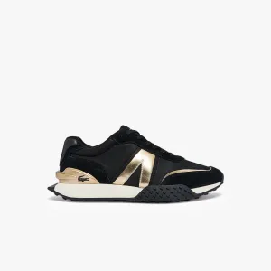 Men's L-Spin Deluxe Textile Gold Accent Trainers - Black