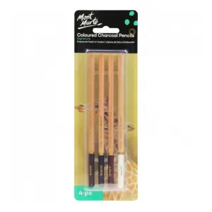 Mont Marte 4Pc Colour Charcoal Pencil MPN0085