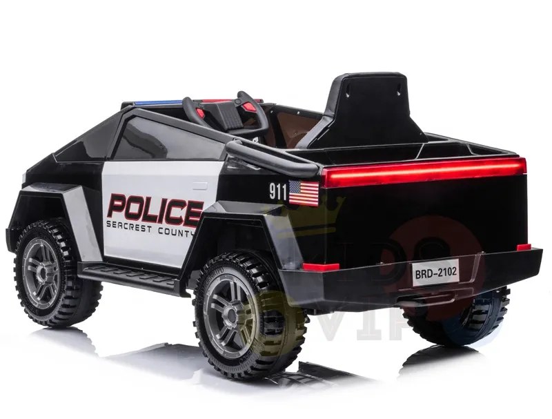 New Item 2025 Upgraded 4x4 | 12V Police Officer Ride On For Kids | Rubber Wheels |Leather Seat | Remote | Ages 1-6