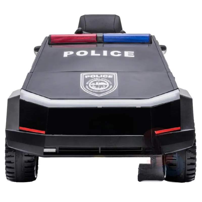 New Item 2025 Upgraded 4x4 | 12V Police Officer Ride On For Kids | Rubber Wheels |Leather Seat | Remote | Ages 1-6