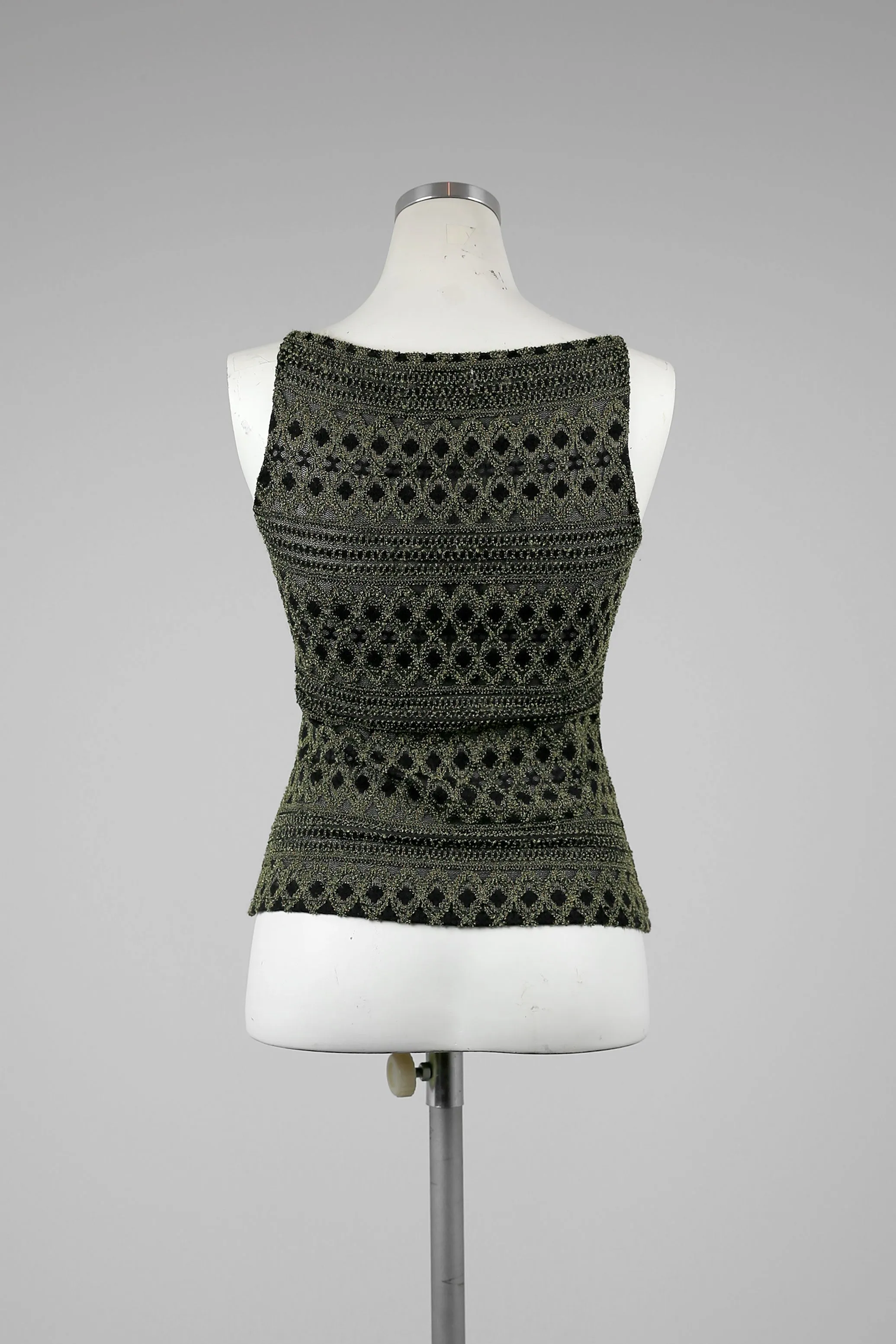 Olive Green and Black Top