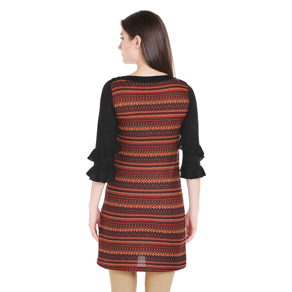 Orange Printed Tunic
