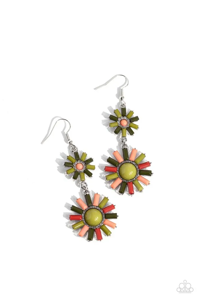 Paparazzi Earring ~ SUN Wild - Green