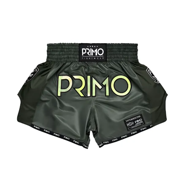 Primo Muay Thai Shorts Hologram Series Valor Green