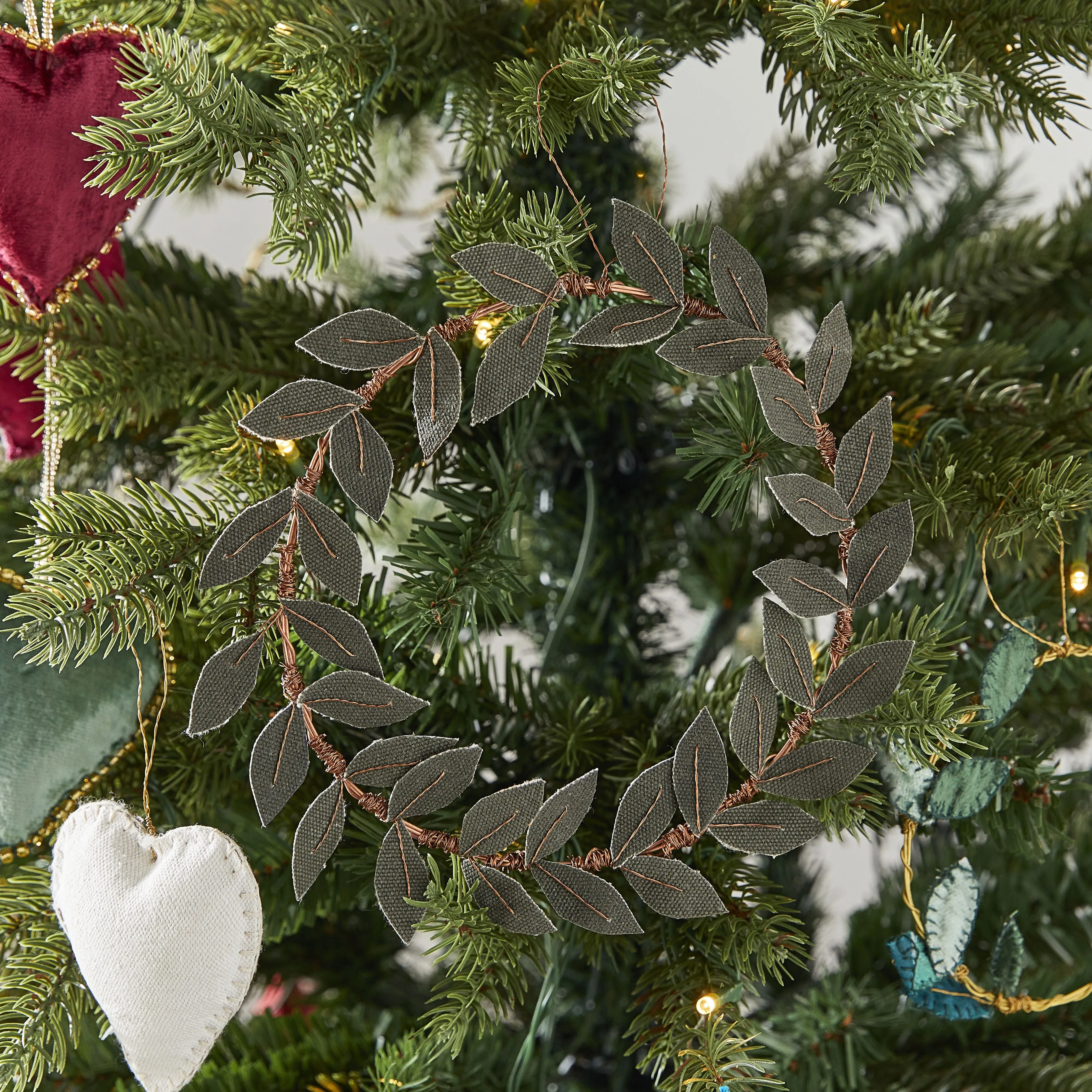 Recycled Olive Leaf Wreath Green 20cm