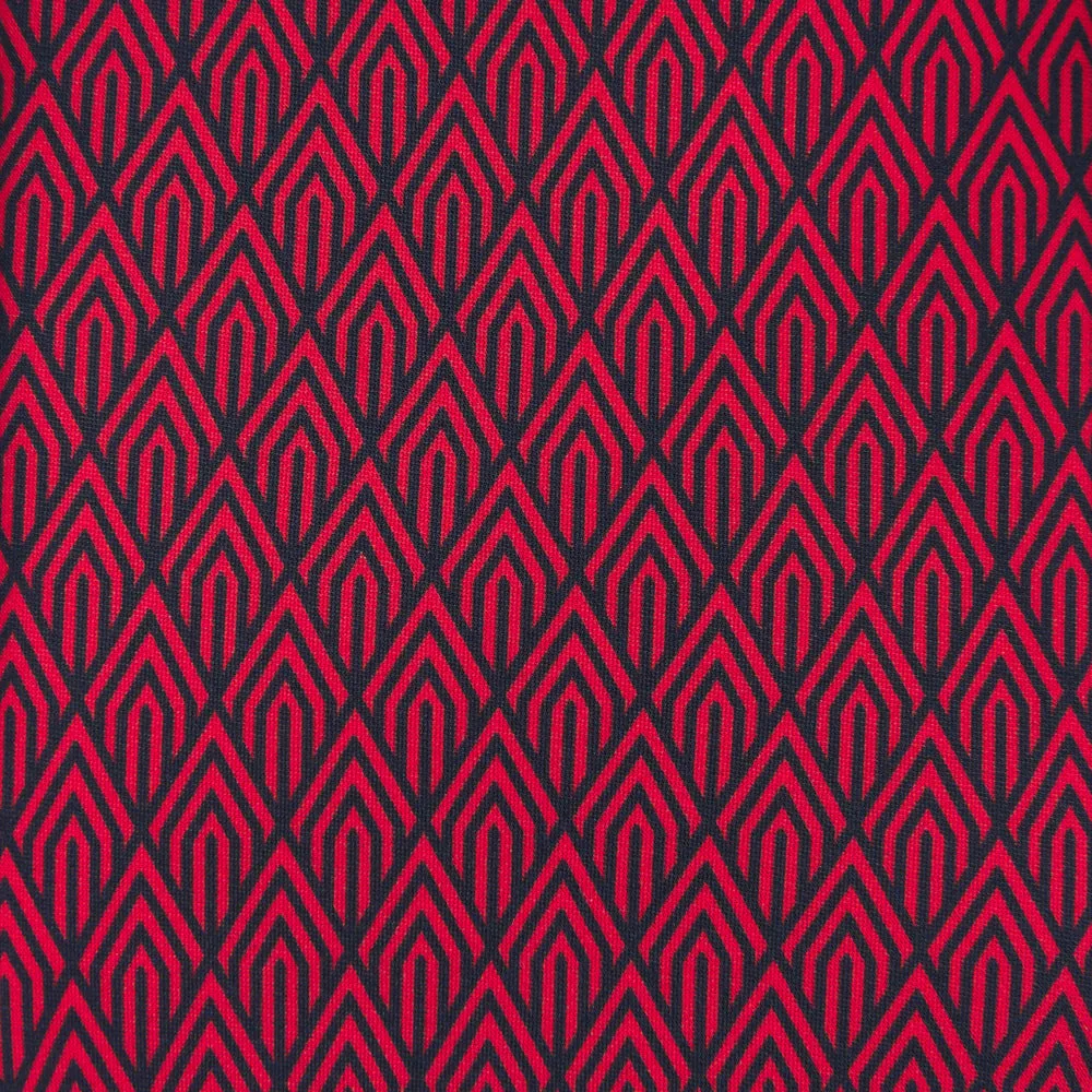 Red and Blue Metropolis Duchesse Silk Tie