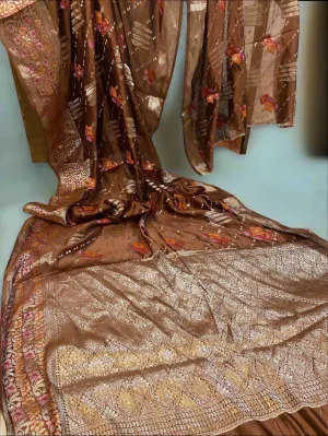 Rich Elegance: The Brown Banarasi Saree