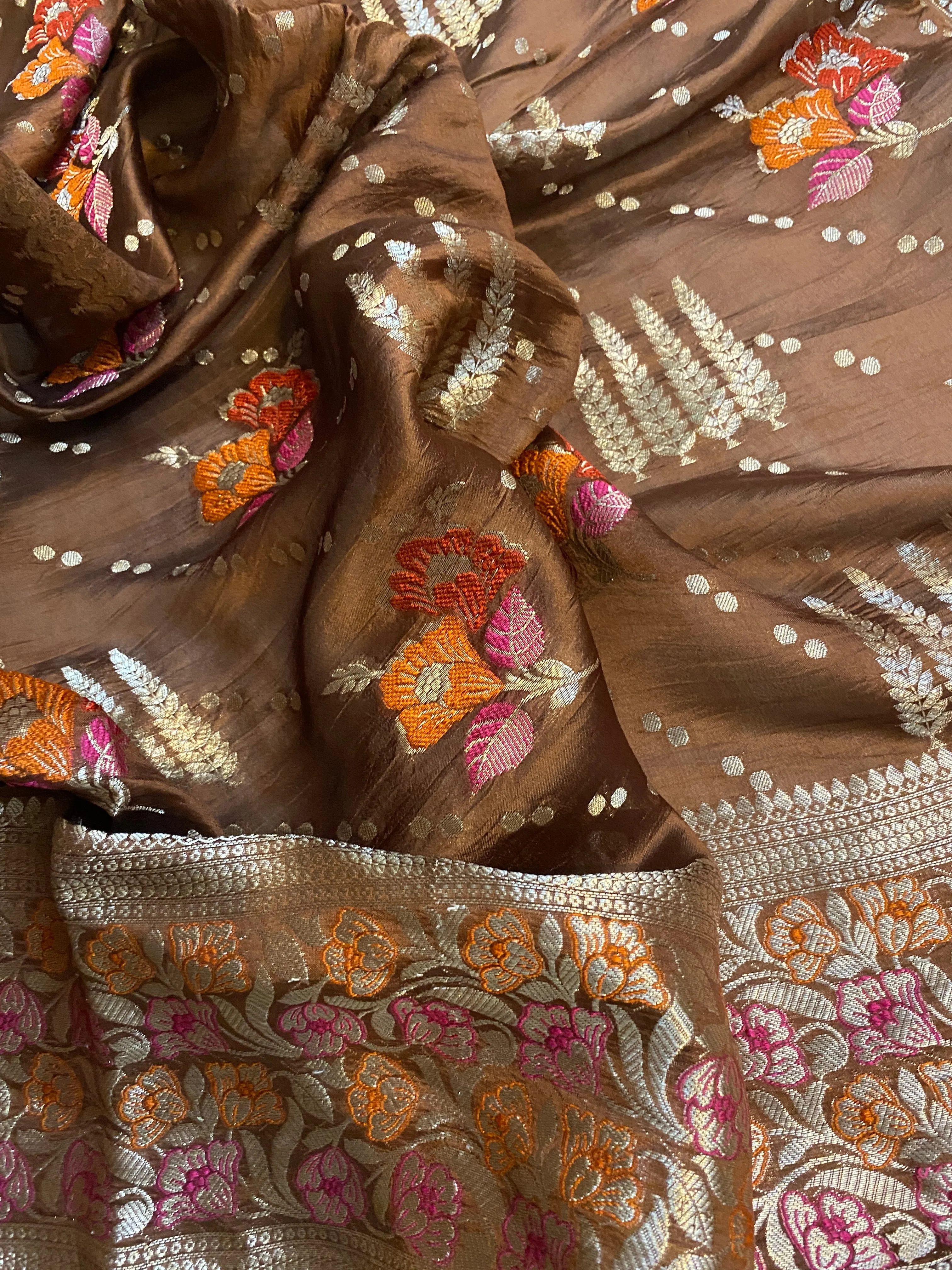 Rich Elegance: The Brown Banarasi Saree